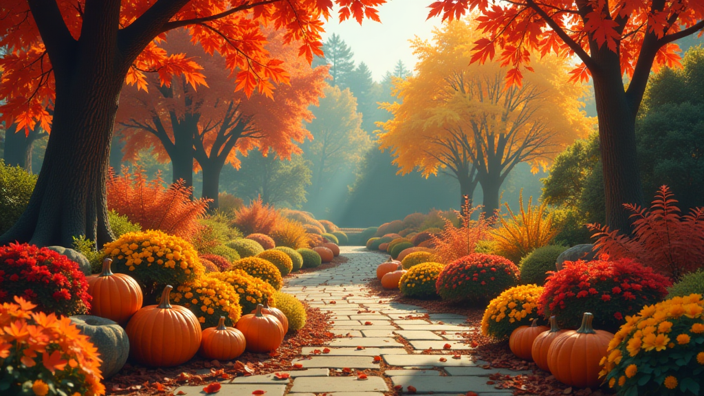 farbenfrohen herbstgarten